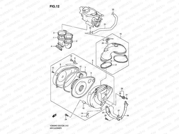 12 - AIR CLEANER (MODEL K5/K6/K7/K8)