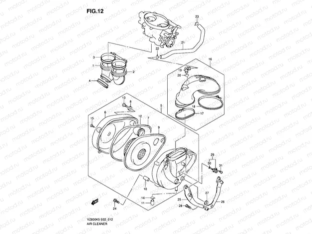12 - AIR CLEANER (MODEL K5/K6/K7/K8)