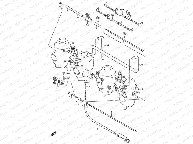 12 - CARBURETOR FITTINGS (MODEL P/R)