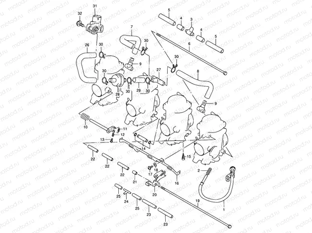 12 - CARBURETOR FITTINGS (MODEL T/V)