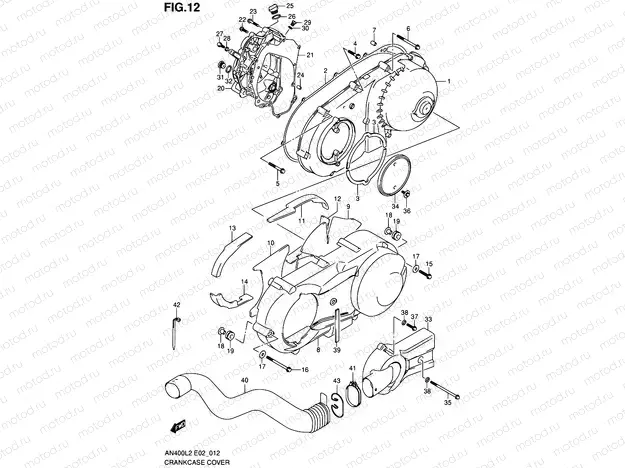 12 - CRANKCASE COVER