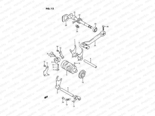 12 - GEAR SHIFTING (MODEL G/H/J)