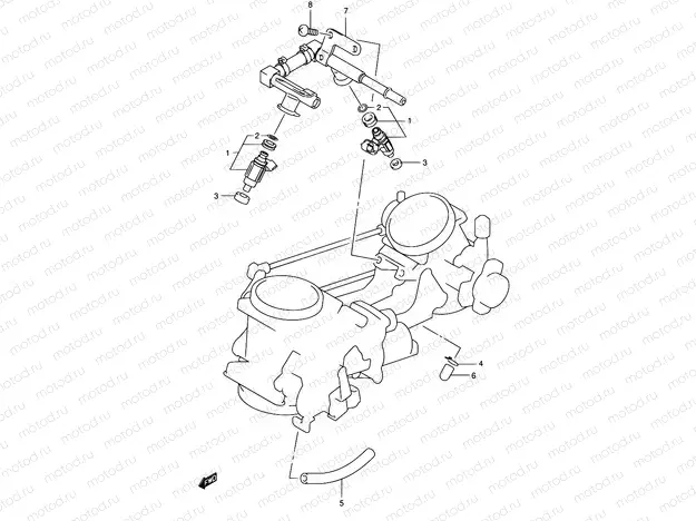 12 - THROTTLE BODY FITTING (MODEL K3/K4/K5/K6)