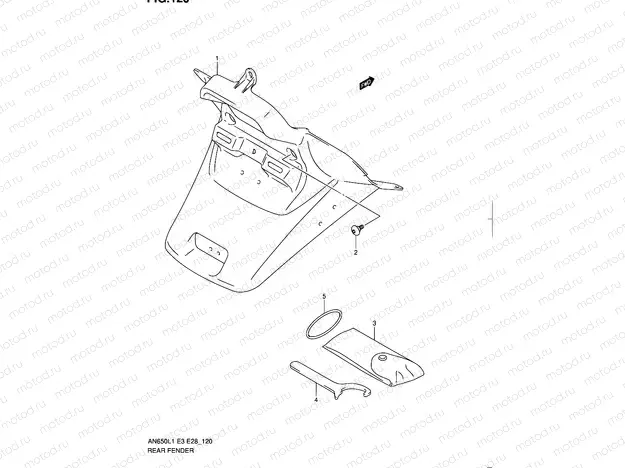 120 - REAR FENDER