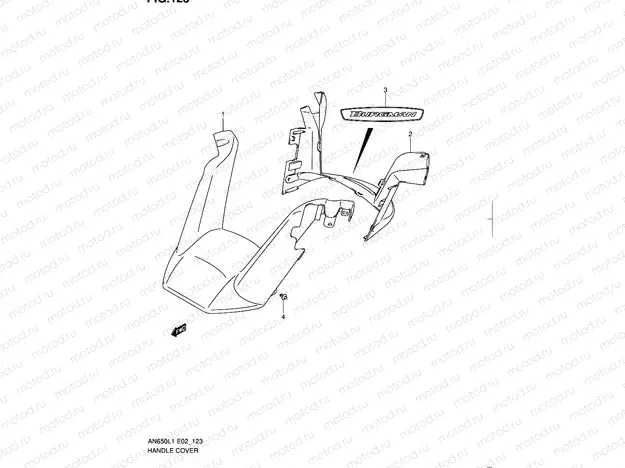 123 - HANDLE COVER (AN650L1 E19)