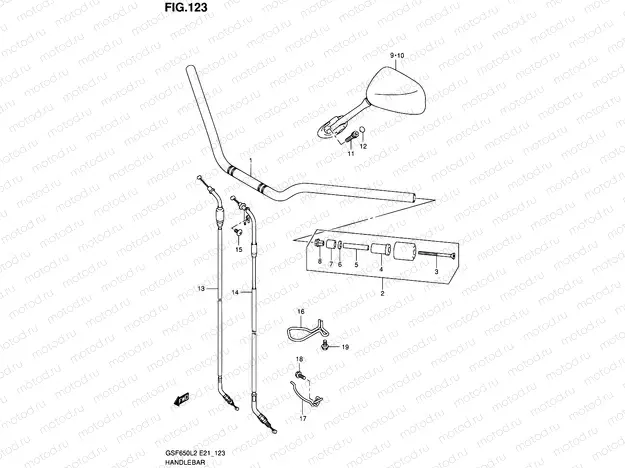 123 - HANDLEBAR (GSF650SL2 E21)
