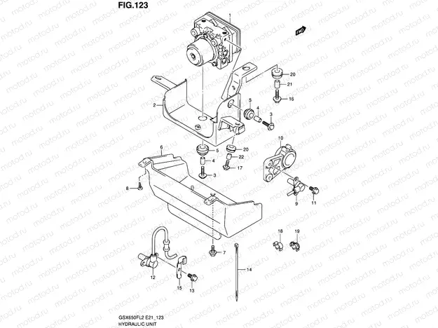 123 - HYDRAULIC UNIT (GSX650FAL2 E21)