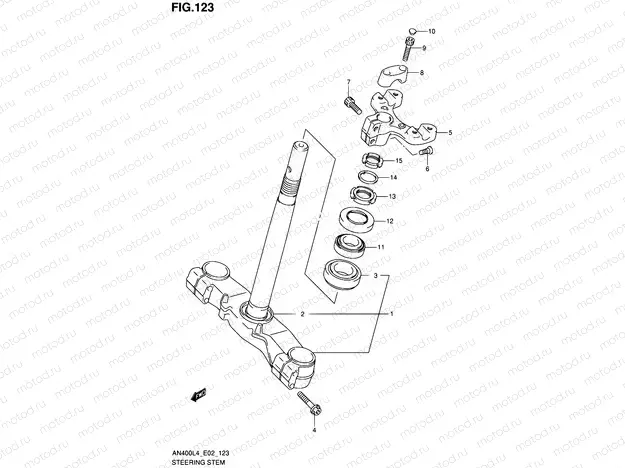 123 - STEERING STEM (AN400ZAL4 E19)