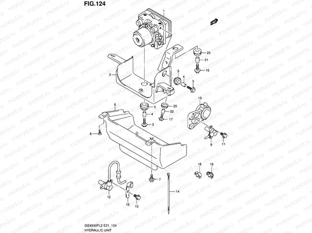124 - HYDRAULIC UNIT (GSX650FUAL2 E21)