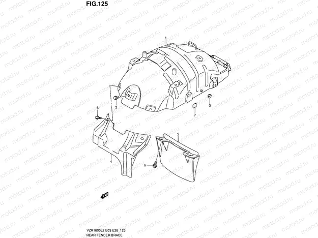 125 - REAR FENDER BRACE