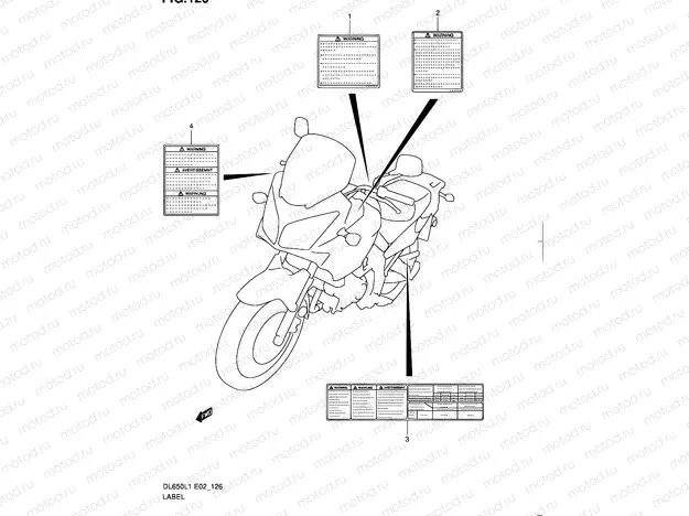 126 - LABEL (DL650AL1 E24)