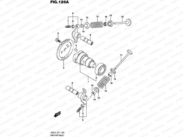 126A - CAMSHAFT - VALVE