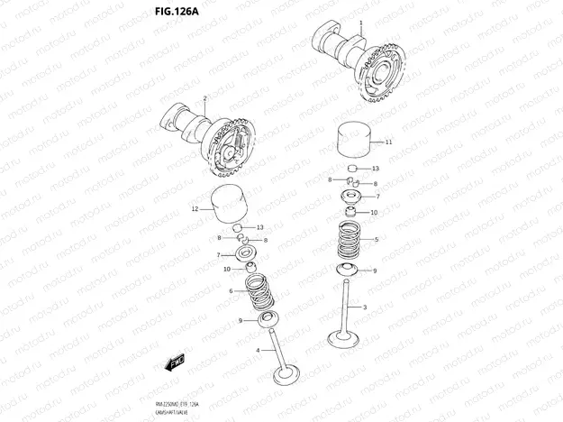 126A - CAMSHAFT & VALVE