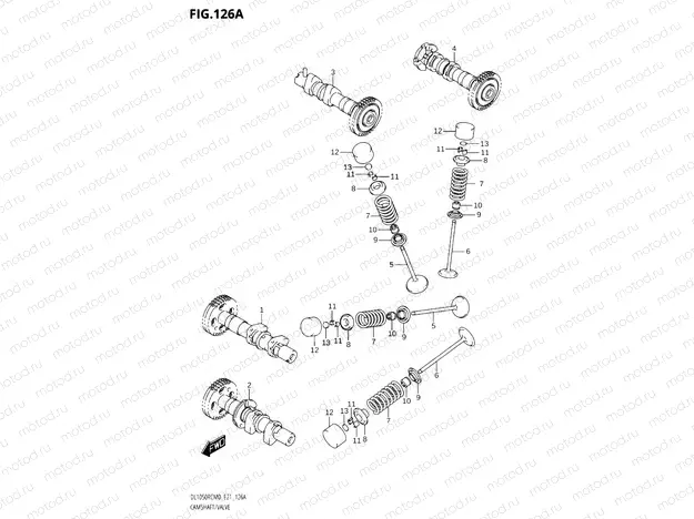 126A - CAMSHAFT & VALVE