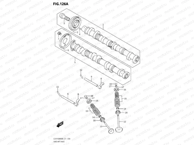 126A - CAMSHAFT & VALVE