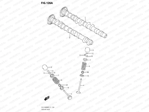 126A - CAMSHAFT & VALVES