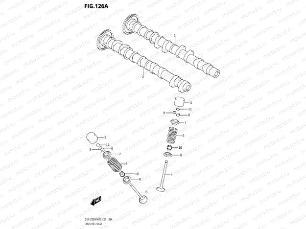 126A - CAMSHAFT & VALVES