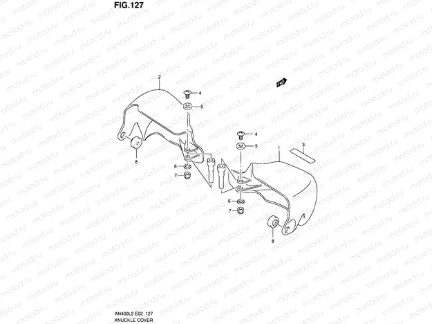 127 - KNUCKLE COVER (AN400ZAL2 E19)