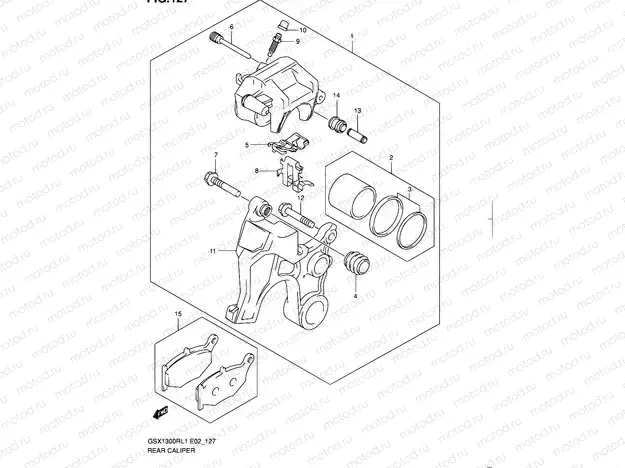 127 - REAR CALIPER