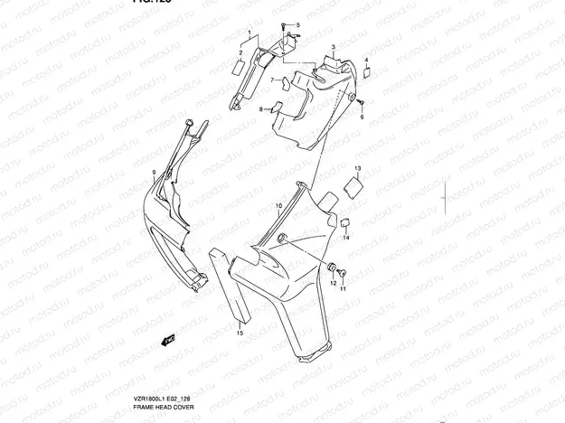 128 - FRAME HEAD COVER (VZR1800L1 E24)