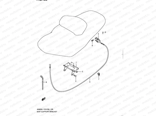 129 - SEAT SUPPORT BRACKET (AN650L1 E03)