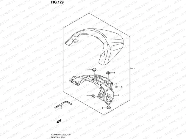 129 - SEAT TAIL BOX (VZR1800UFL4 E19)