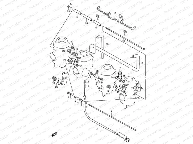 12A - CARBURETOR FITTINGS (MODEL S/T/V)
