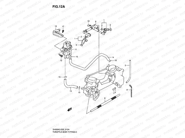 12A - THROTTLE BODY FITTING (MODEL K7)