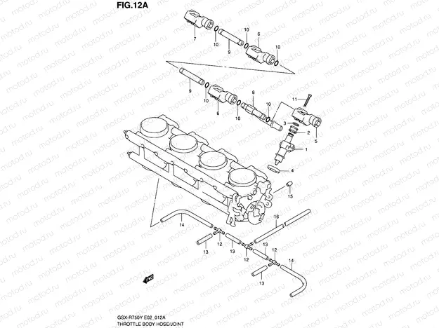 12A - THROTTLE BODY HOSE/JOINT (MODEL K1)