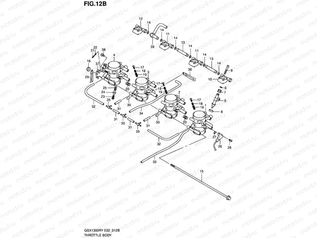 12B - THROTTLE BODY (MODEL K2/K3)