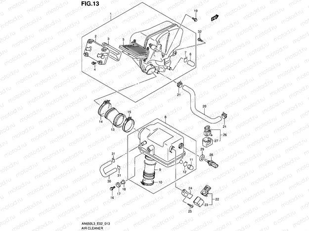 13 - AIR CLEANER (AN650L3 E02)