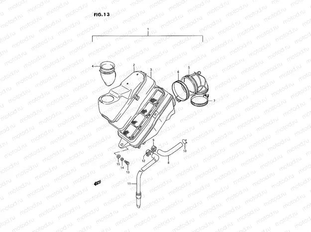 13 - AIR CLEANER (FRONT)(MODEL H/J/K/L/M/N/P/R)