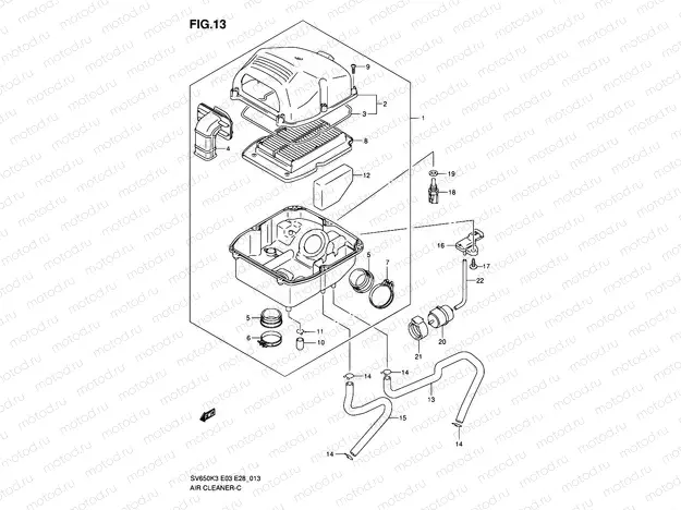 13 - AIR CLEANER (MODEL K3/K4/K5/K6)