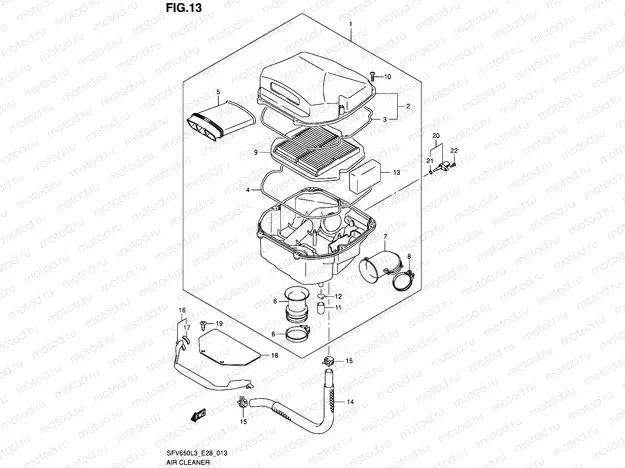13 - AIR CLEANER (SFV650L3 E28)