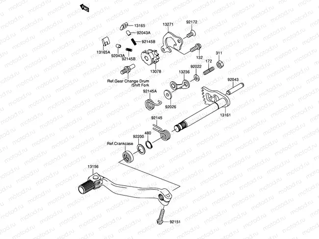 13 - GEAR CHANGE MECHANISM
