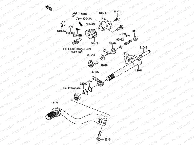 13 - GEAR CHANGE MECHANISM
