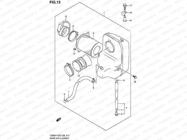 13 - REAR AIR CLEANER