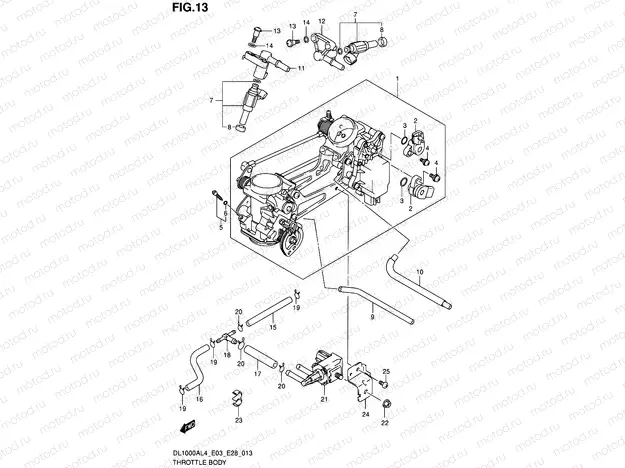 13 - THROTTLE BODY (DL1000AL4 E33)