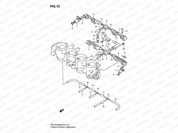 13 - THROTTLE BODY HOSE/JOINT