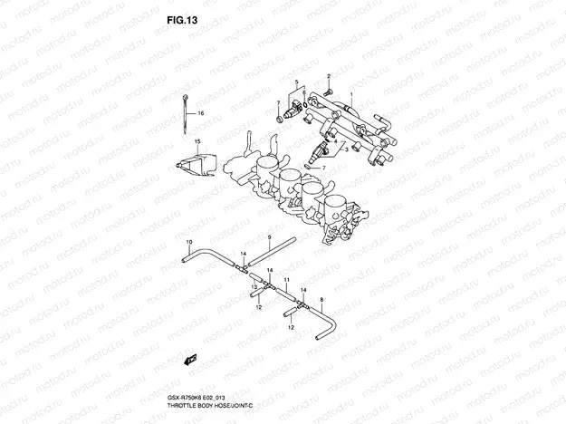 13 - THROTTLE BODY HOSE/JOINT