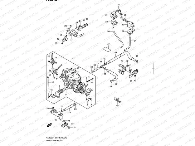 13 - THROTTLE BODY (VZ800L1 E33)