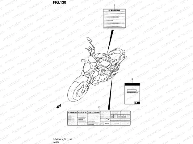130 - LABEL (SFV650UL3 E24)