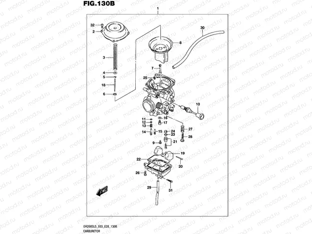 130B - CARBURETOR (DR200SL5 E28)