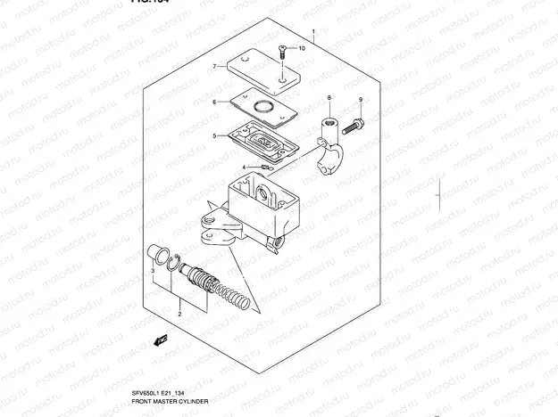 134 - FRONT MASTER CYLINDER (SFV650UL1 E21)