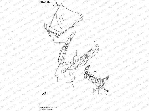 136 - COWLING BODY (GSX-R1000UFL3 E21)