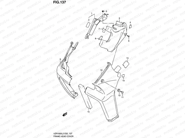 137 - FRAME HEAD COVER (VZR1800L2 E19)