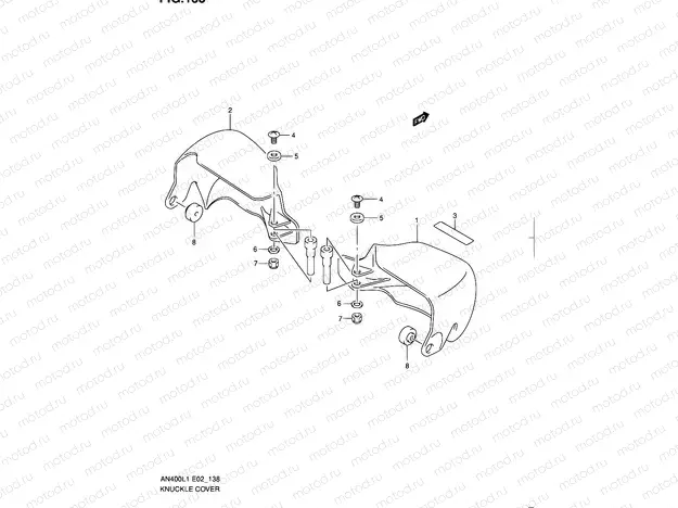 138 - KNUCKLE COVER (AN400ZAL1 E19)