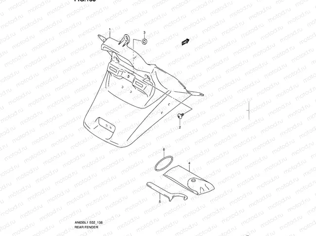 138 - REAR FENDER