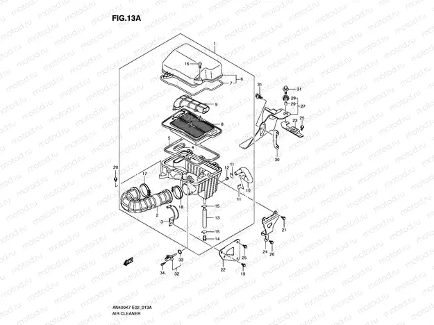 13A - AIR CLEANER (MODEL L0)