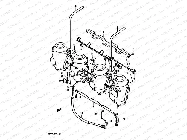 13A - CARBURETOR FITTINGS (MODEL L)